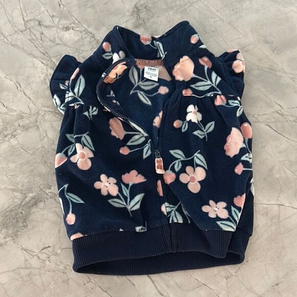 Carters micro fleece floral vest - Picture 1 of 4